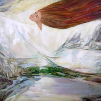 Pittura intitolato "Flight" da Irena Dukule, Opera d'arte originale