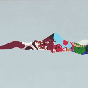 Картина под названием "Horizon 2" - Dulce Maria Rivas, Подлинное произведение искусства, Масло