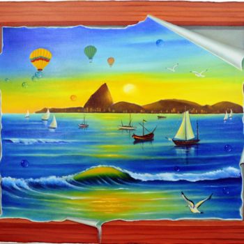Painting titled "Rio Encantos Mil" by Dulce Atelier, Original Artwork, Oil