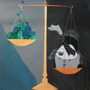 Painting titled "Balance" by Dulguun, Original Artwork, Acrylic