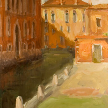 Malarstwo zatytułowany „Venice” autorstwa Dumitru Bostan, Oryginalna praca, Olej