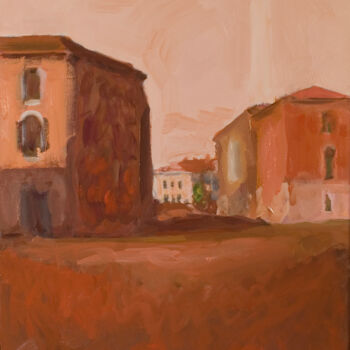 Malarstwo zatytułowany „Houses in Murano” autorstwa Dumitru Bostan, Oryginalna praca, Olej