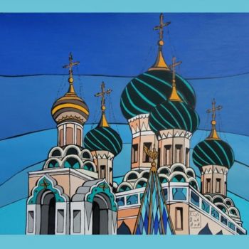 Malerei mit dem Titel "Nice. Cathédrale Sa…" von Bagira Dunaevskaya, Original-Kunstwerk