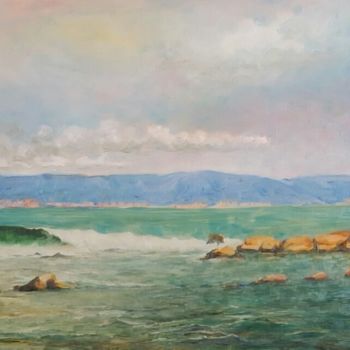 Painting titled "Black Sea" by Dimitar Dimitrov, Original Artwork, Oil