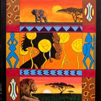 Peinture intitulée "Out of Africa" par John Hudson Hawke, Œuvre d'art originale, Acrylique