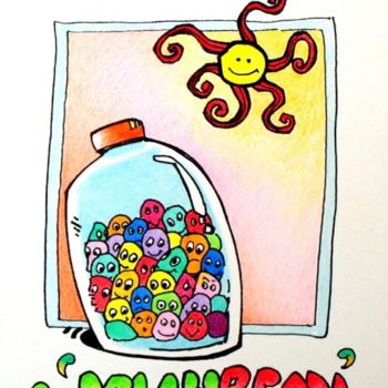 Dibujo titulada "Jellybeans" por John Hudson Hawke, Obra de arte original