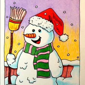 Drawing titled "Frosty Jr." by John Hudson Hawke, Original Artwork