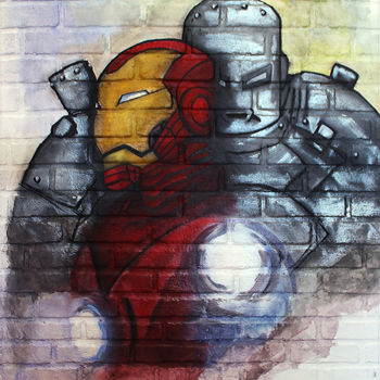 Schilderij getiteld "Iron Man - Mark's" door Dunckill, Origineel Kunstwerk, Inkt