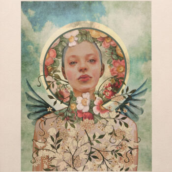 印花与版画 标题为“Announcing Spring” 由Dunja Jung, 原创艺术品, 数字打印