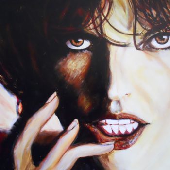Peinture intitulée "Milla Jovovich" par Frederic Dupain, Œuvre d'art originale