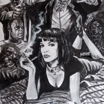 Painting titled "pulp fiction" by Frederic Dupain, Original Artwork