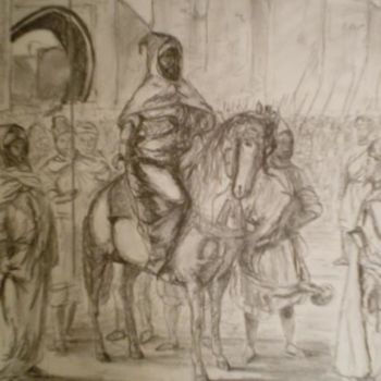 Drawing titled "Le sultan Moulay Is…" by Denis Dupon, Original Artwork, Other