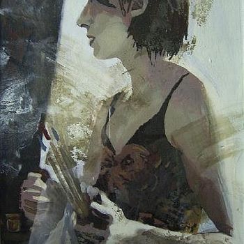 Malerei mit dem Titel "Atelier" von Gérard Dupuch, Original-Kunstwerk, Öl