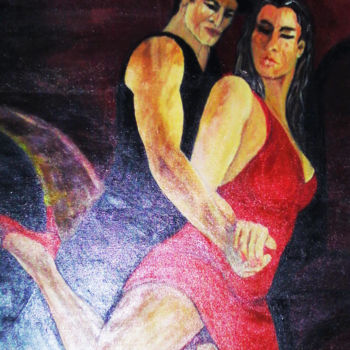Painting titled "TANGO ARGENTIN" by Gaetan Dupuis, Original Artwork, Acrylic