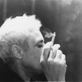 Photographie intitulée "Cha smoking a cigar…" par Sara Durand, Œuvre d'art originale, Photographie argentique