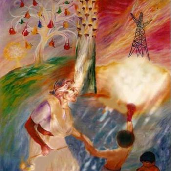 Painting titled "Leading light" by Durga Das, Original Artwork