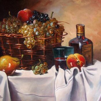 Painting titled "fruitful autumn" by Dusan Vukovic, Original Artwork, Oil