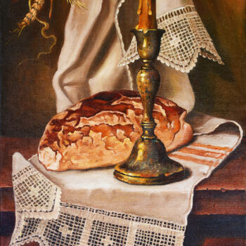 Painting titled "brerad" by Dusan Vukovic, Original Artwork, Oil