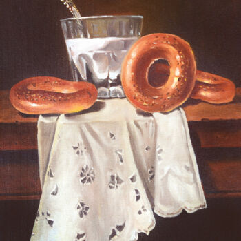 Peinture intitulée "breakfast" par Dusan Vukovic, Œuvre d'art originale, Huile