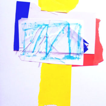 「M」というタイトルのコラージュ Dusan Stosicによって, オリジナルのアートワーク, コラージュ