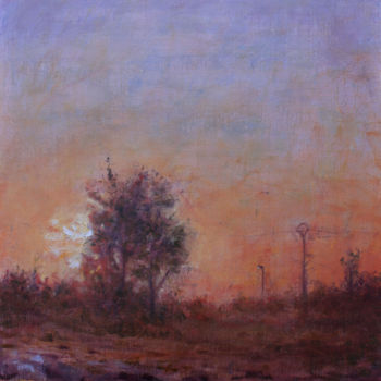Peinture intitulée "Les champs de Bures" par Duy Tran, Œuvre d'art originale, Huile Monté sur Châssis en bois