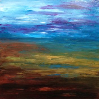 Pittura intitolato "Horizon 4.jpg" da David Vall, Opera d'arte originale, Acrilico