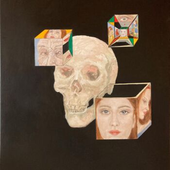 Pintura titulada "Anna 's Facets" por Lusie Schellenberg, Obra de arte original, Oleo