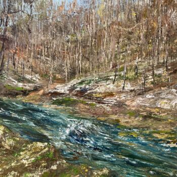 Painting titled "Spring in the forest" by Lusie Schellenberg, Original Artwork, Oil