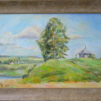 Painting titled "Пушкинские горы." by Dmitry Veltishchev, Original Artwork, Oil
