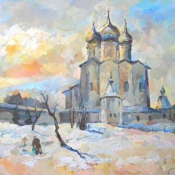 Painting titled "Сретение. Иверский…" by Dmitry Veltishchev, Original Artwork, Oil