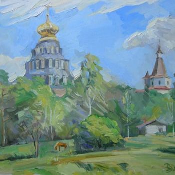 Painting titled "Новый Иерусалим.Май…" by Dmitry Veltishchev, Original Artwork, Oil