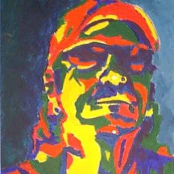 Schilderij getiteld "Self Portrait" door Dennis Farris, Origineel Kunstwerk