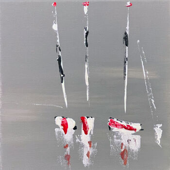 Painting titled "Marine abstraire 20…" by Dominique Viard (Domi-VRD), Original Artwork, Acrylic