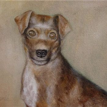 Pintura intitulada "My Dog" por Eva Dvorzsak, Obras de arte originais