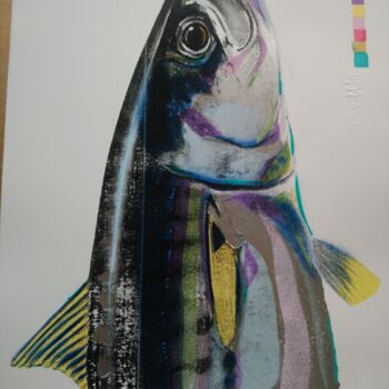 Obrazy i ryciny zatytułowany „'Atlantic Mackerel'…” autorstwa Dylan Bell (Bells Galleries), Oryginalna praca, Farba w spray'u