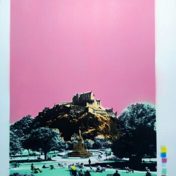 Druckgrafik mit dem Titel "'Edinburgh Castle'…" von Dylan Bell (Bells Galleries), Original-Kunstwerk, Sprühfarbe