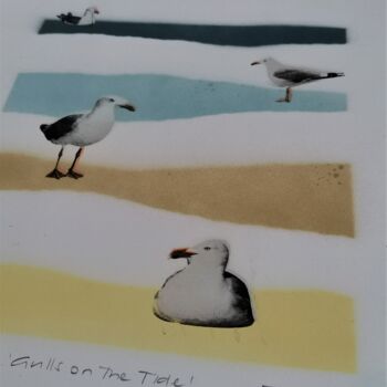 Printmaking titled "'Gulls on the Tide'…" by Dylan Bell (Bells Galleries), Original Artwork, Acrylic