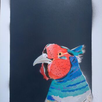 Malerei mit dem Titel "'Pheasant' - Origin…" von Dylan Bell (Bells Galleries), Original-Kunstwerk, Sprühfarbe
