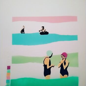Gravures & estampes intitulée "'Time in the Tide'…" par Dylan Bell (Bells Galleries), Œuvre d'art originale, Bombe aérosol