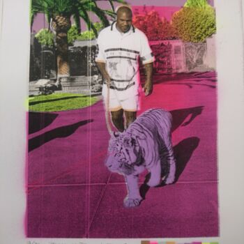 Prenten & gravures getiteld "'Tyson's Tiger' - S…" door Dylan Bell (Bells Galleries), Origineel Kunstwerk, Graffiti
