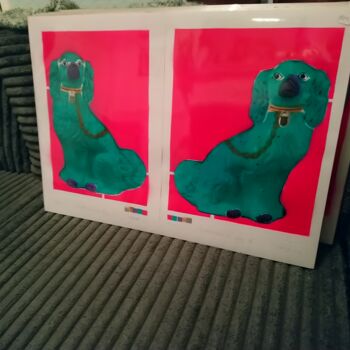 Gravures & estampes intitulée "Staffordshire Dogs…" par Dylan Bell (Bells Galleries), Œuvre d'art originale, Bombe aérosol