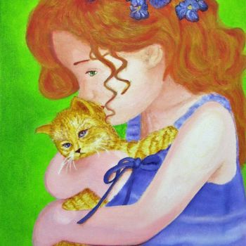 Painting titled "Adopté(e) ?" by Dy Martine, Original Artwork, Oil