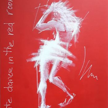 Картина под названием "white dance in the…" - Dzmitry Vasilenka, Подлинное произведение искусства, Акрил