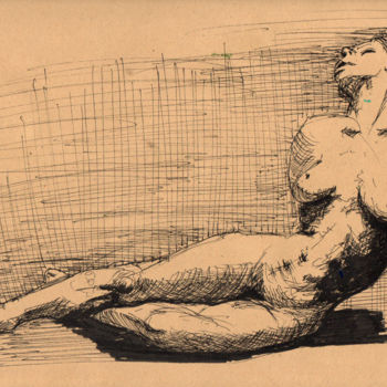 Dessin intitulée "modelskize.jpg" par Dzogaz, Œuvre d'art originale, Encre