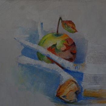 Malerei mit dem Titel "Grosse Apfel" von Dzogaz, Original-Kunstwerk, Öl