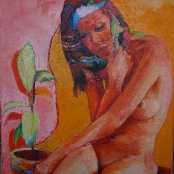 Painting titled "nude" by Dzogaz, Original Artwork, Oil