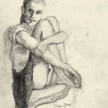 Drawing titled "sitzende.jpg" by Dzogaz, Original Artwork, Graphite