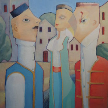 Pintura titulada "montenegriners-in-u…" por Dzogaz, Obra de arte original, Oleo