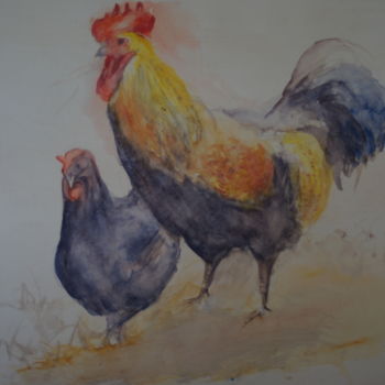 Malerei mit dem Titel "pernati-par.jpg" von Dzogaz, Original-Kunstwerk, Aquarell