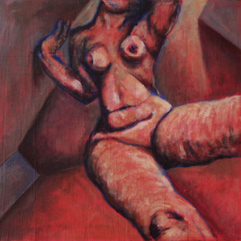 Картина под названием "A suffocating Prese…" - Dzovig Arnelian, Подлинное произведение искусства, Акрил